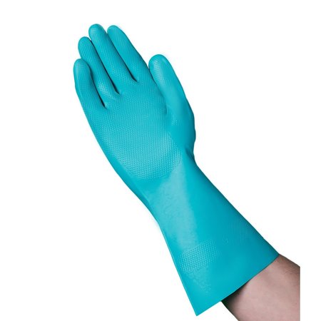 VGUARD Nitrile Green Chemical Resistant Gloves Flock Lined, 13" Straight Cuff, PK 288 C14B210